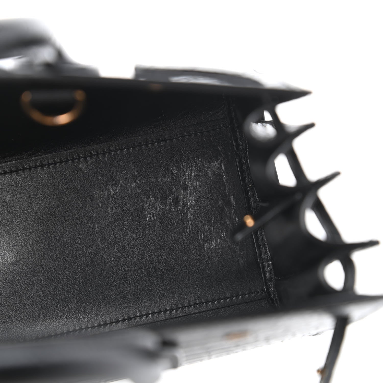 Saint Laurent Calfskin Crocodile Embossed Baby Sac De Jour Black 9 of 9
