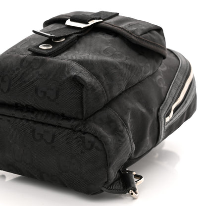 Gucci Econyl Nylon Monogram Off The Grid Sling Backpack Black 9 of 9