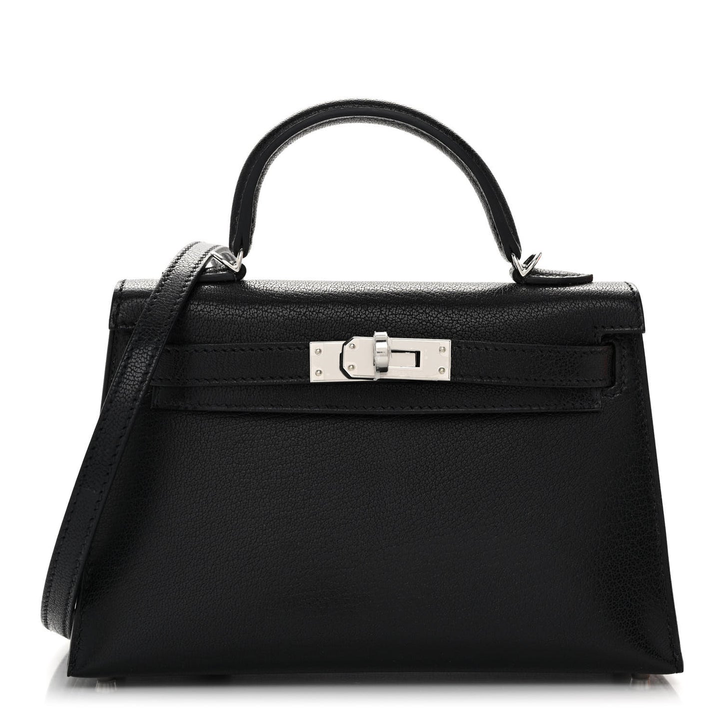 Chevre Chamkila Mini Kelly Sellier 20 Black