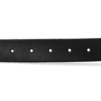 Gucci Cuoio Toscano Nickel Double G 30mm Belt 80 32 Black 3 of 5