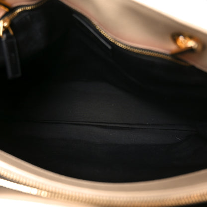 Saint Laurent Grain De Poudre Matelasse Chevron Monogram Shopping Bag Nude Powder 5 of 10