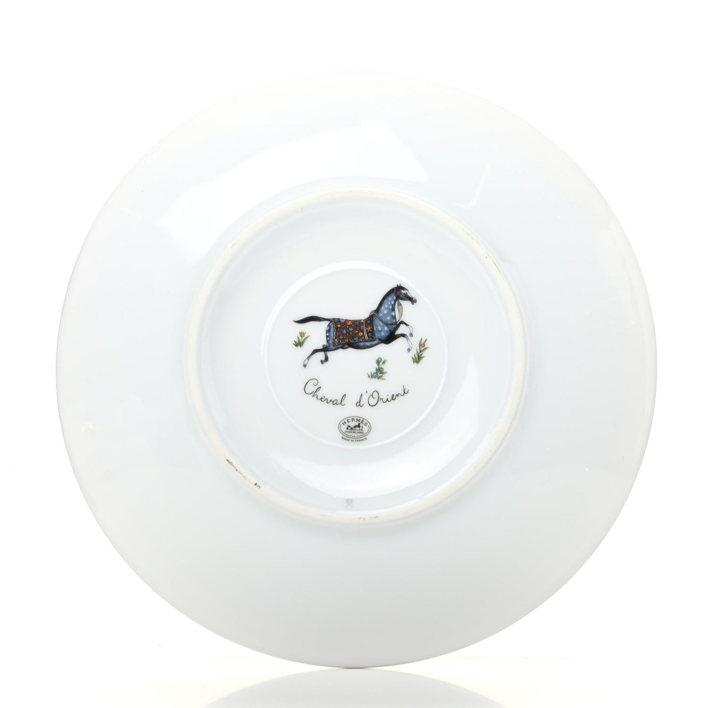 Porcelain Cheval d'Orient Tea Cup and Saucer Set of 2