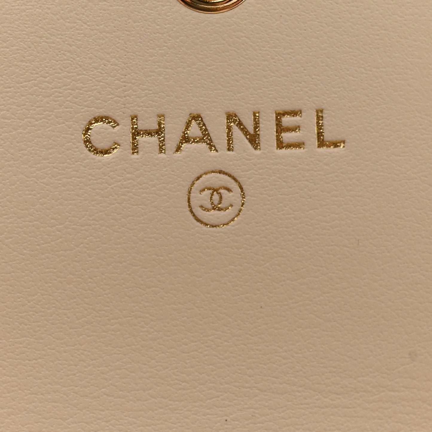 Shiny Goatskin Quilted Chanel 19 Flap Wallet Beige