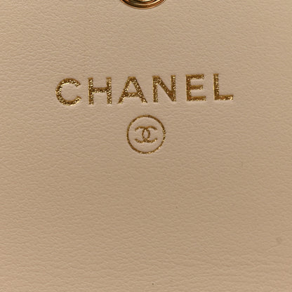 Chanel Shiny Goatskin Quilted Chanel 19 Flap Wallet Beige 7 of 13