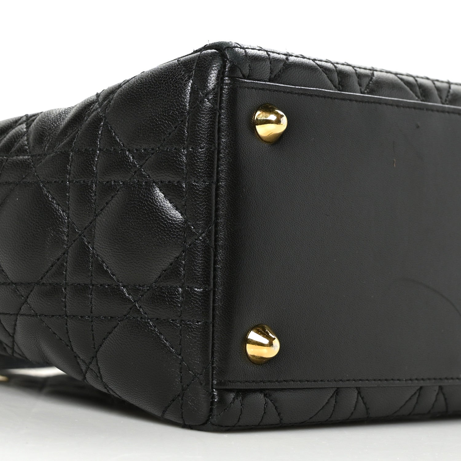 Christian Dior Lambskin Cannage Large Lady Dior Black 8 of 9