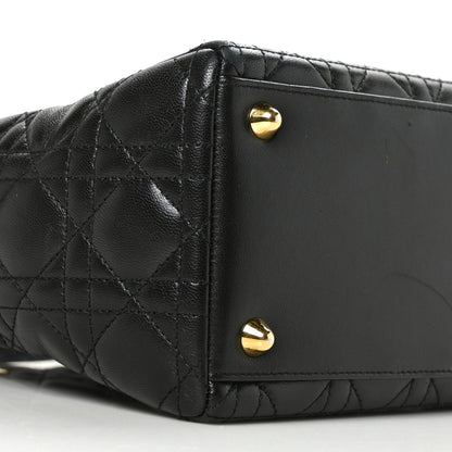 Christian Dior Lambskin Cannage Large Lady Dior Black 8 of 9