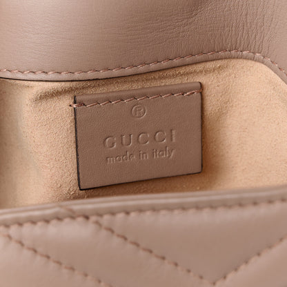 Gucci Calfskin Matelasse Super Mini GG Marmont Shoulder Bag Porcelain Rose 6 of 10