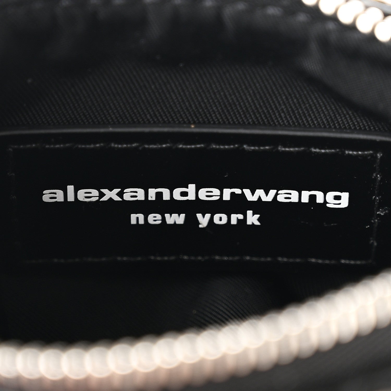 Alexander Wang Mesh Crystal Rhinestone Nano Heiress Shoulder Bag Black Silver 6 of 11