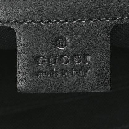 Gucci Soft GG Supreme Monogram Appia Calfskin Web East West Messenger Bag Black Grey 6 of 12
