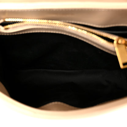 Saint Laurent Calfskin Y Quilted Monogram Small Loulou Chain Satchel Dark Beige 5 of 12