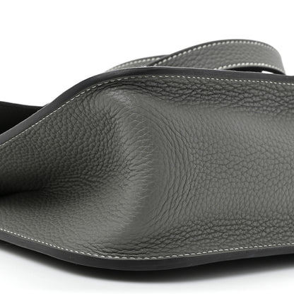 Hermes Taurillon Clemence Halzan 31 GM Gris Meyer 8 of 10