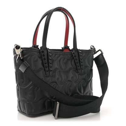 Christian Louboutin Nappa Embossed Mini East West Cabata Tote Black 3 of 10