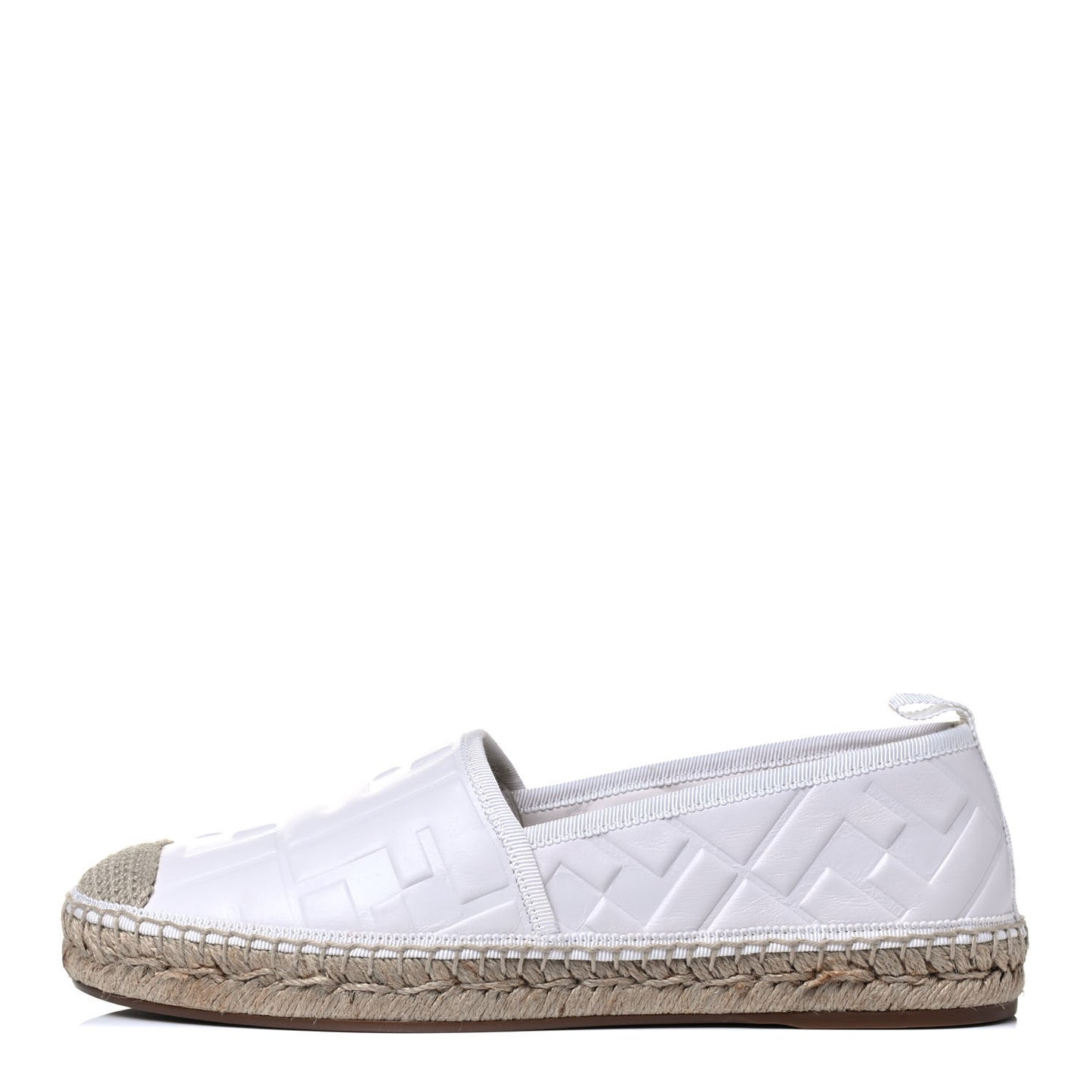Nappa FF Embossed Espadrilles 38 Snow