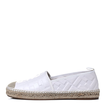 Fendi Nappa FF Embossed Espadrilles 38 Snow 2 of 8