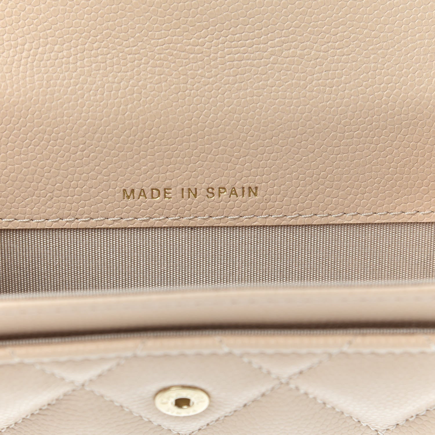 Chanel Caviar Pearl Quilted Coco Candy Flap Card Holder Beige 7 of 9