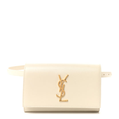 Saint Laurent Grain De Poudre Monogram Kate Belt Bag Crema Soft 2 of 17