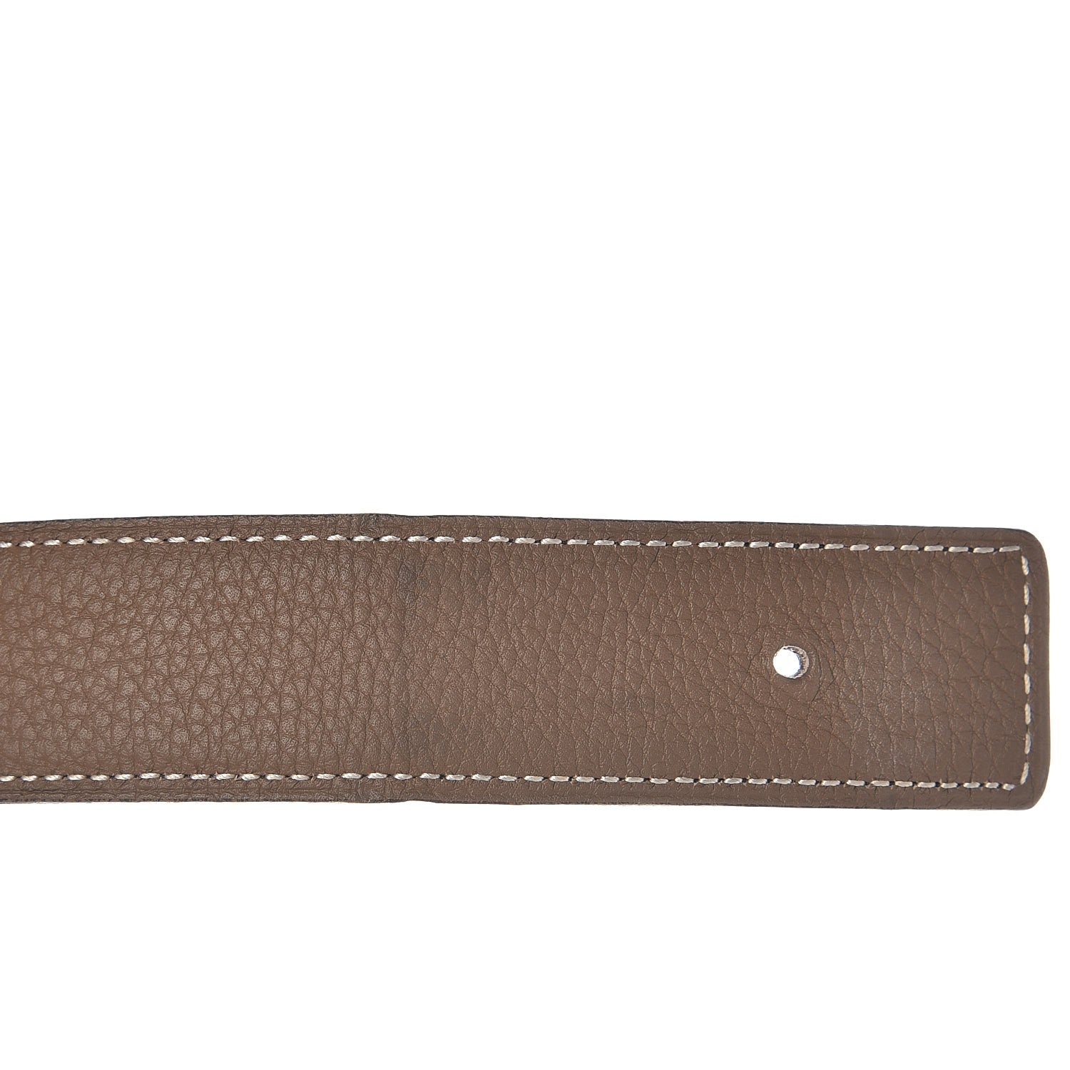 Hermes Box Togo 32mm H Belt 100 Black Etoupe 4 of 10