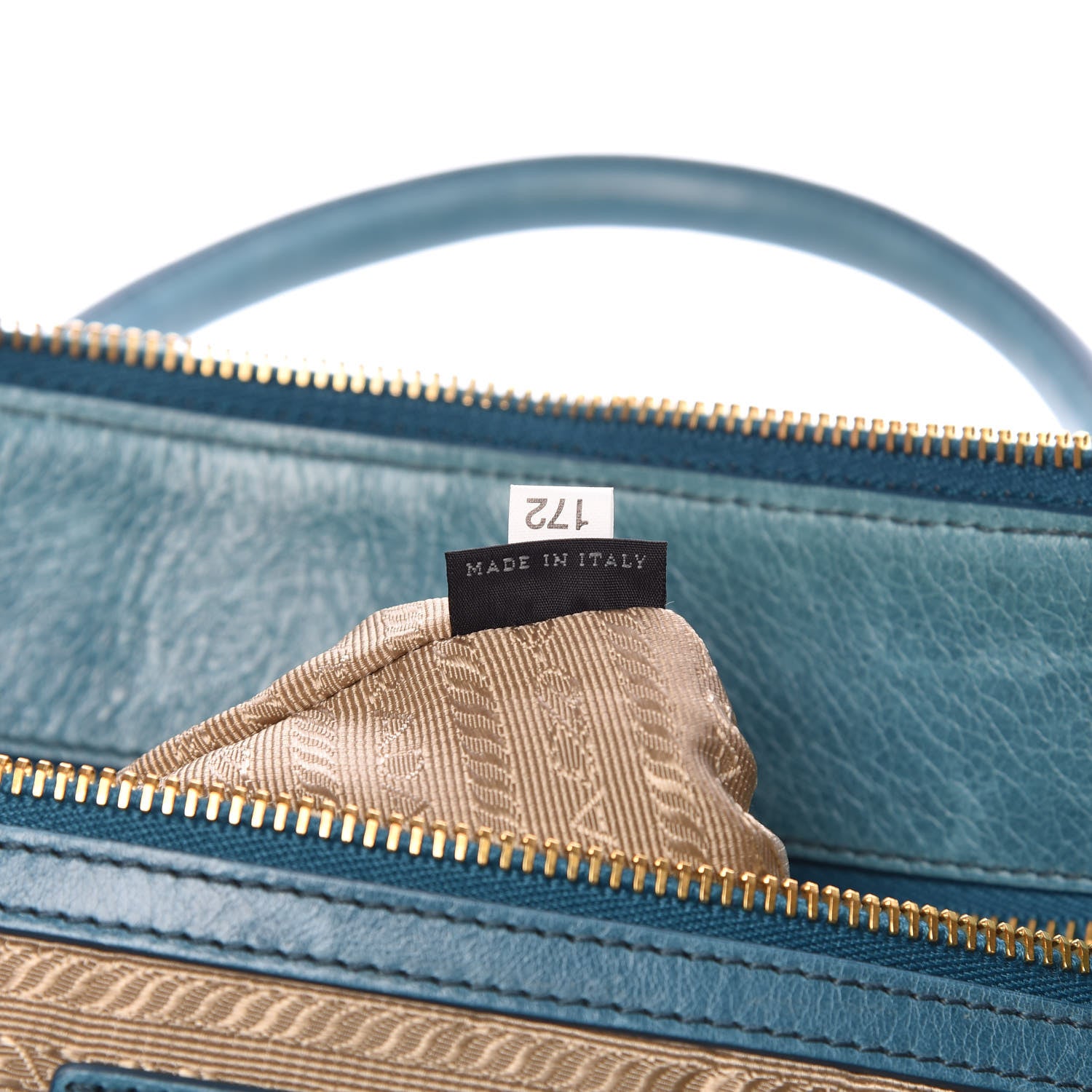 Prada Vitello Shine Top Handle Tote Turchese 8 of 11