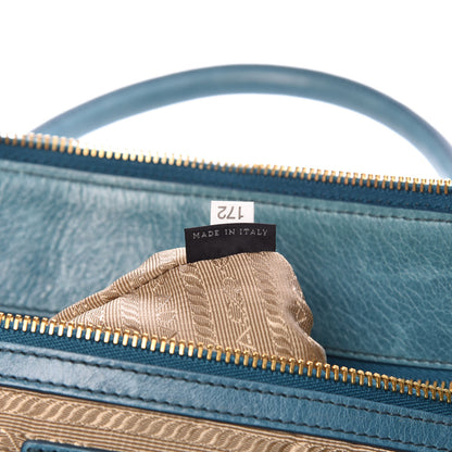 Prada Vitello Shine Top Handle Tote Turchese 8 of 11