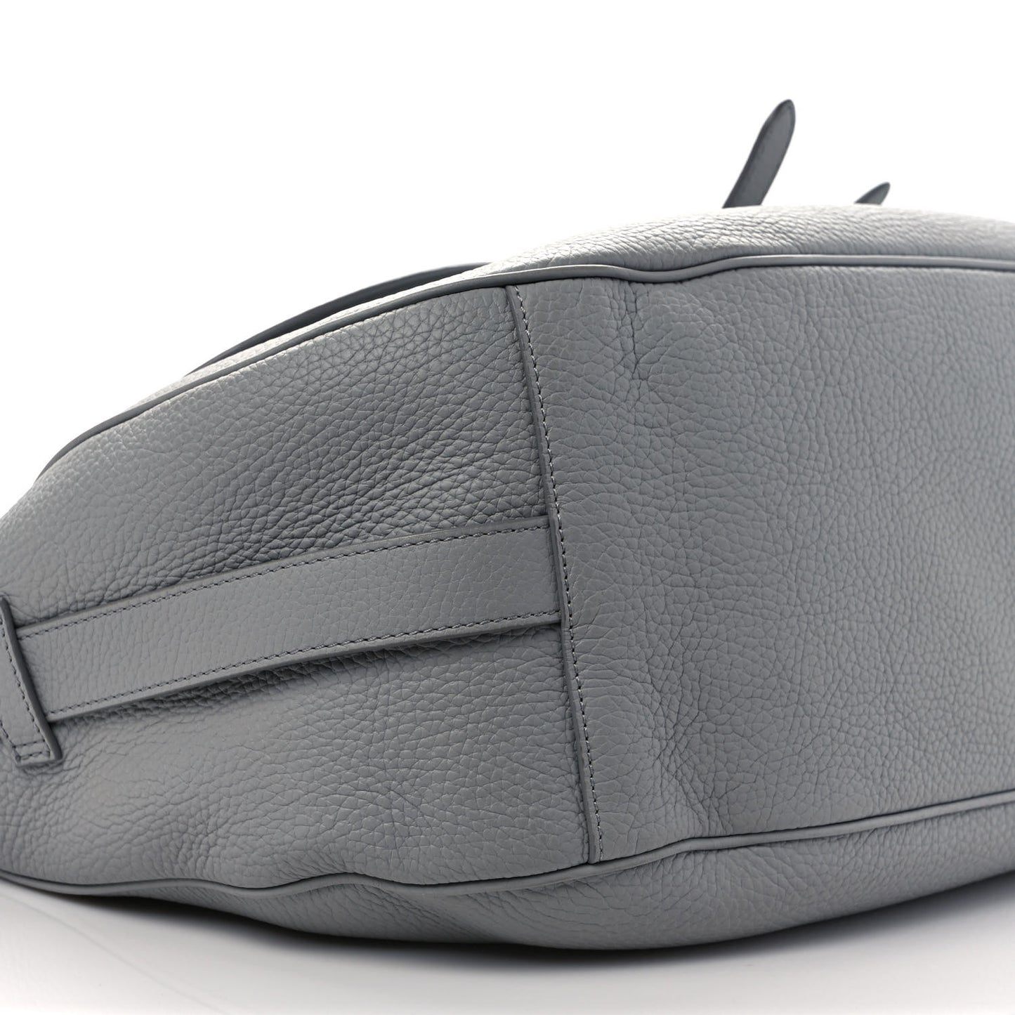 Grained Calfskin Soft Saddle Bag Grey