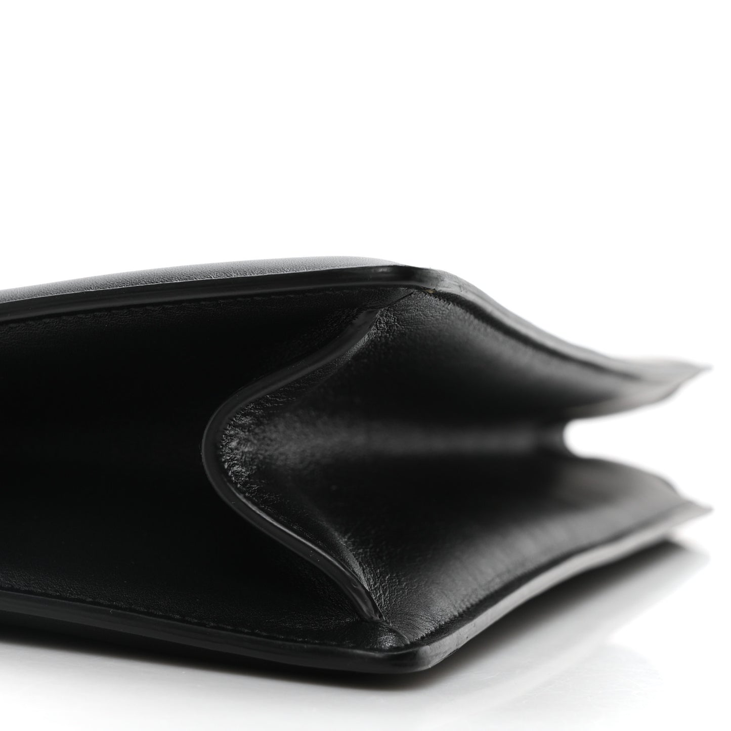 Patina Box Calfskin Medium Clasp Bag Black