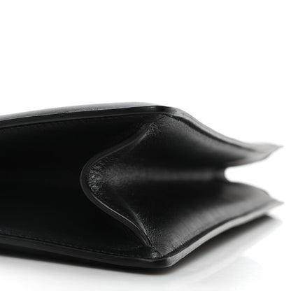 Celine Patina Box Calfskin Medium Clasp Bag Black 9 of 10