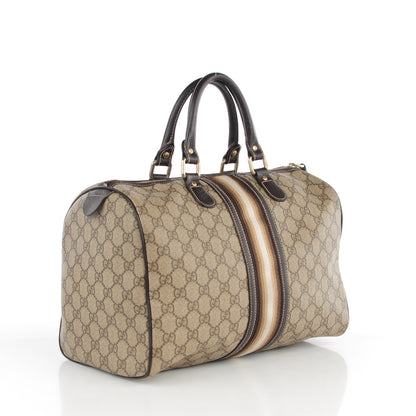 Gucci GG Plus Monogram Web Medium Joy Boston Dark Brown 3 of 12