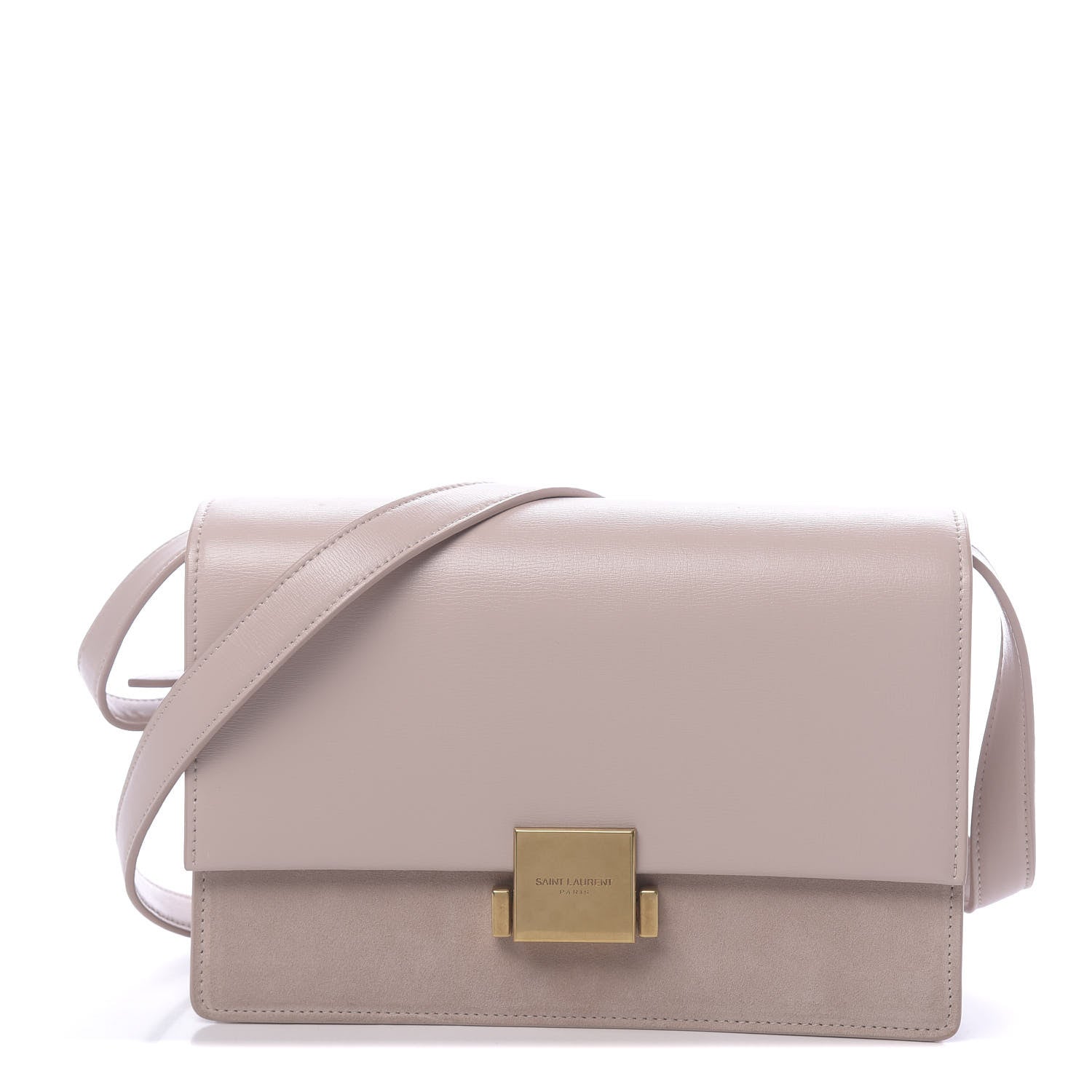 Saint Laurent Smooth Calfskin Suede Medium Bellechasse Bag Marble Pink 1 of 9