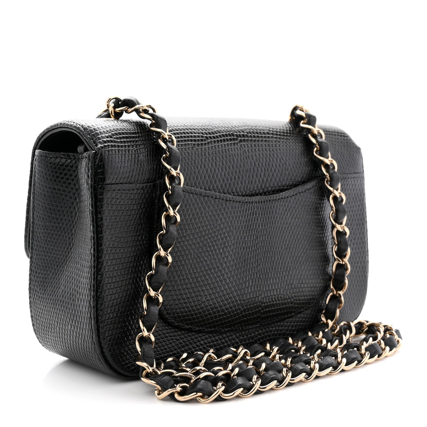 Chanel Lizard Mini Rectangular Flap Black 3 of 11