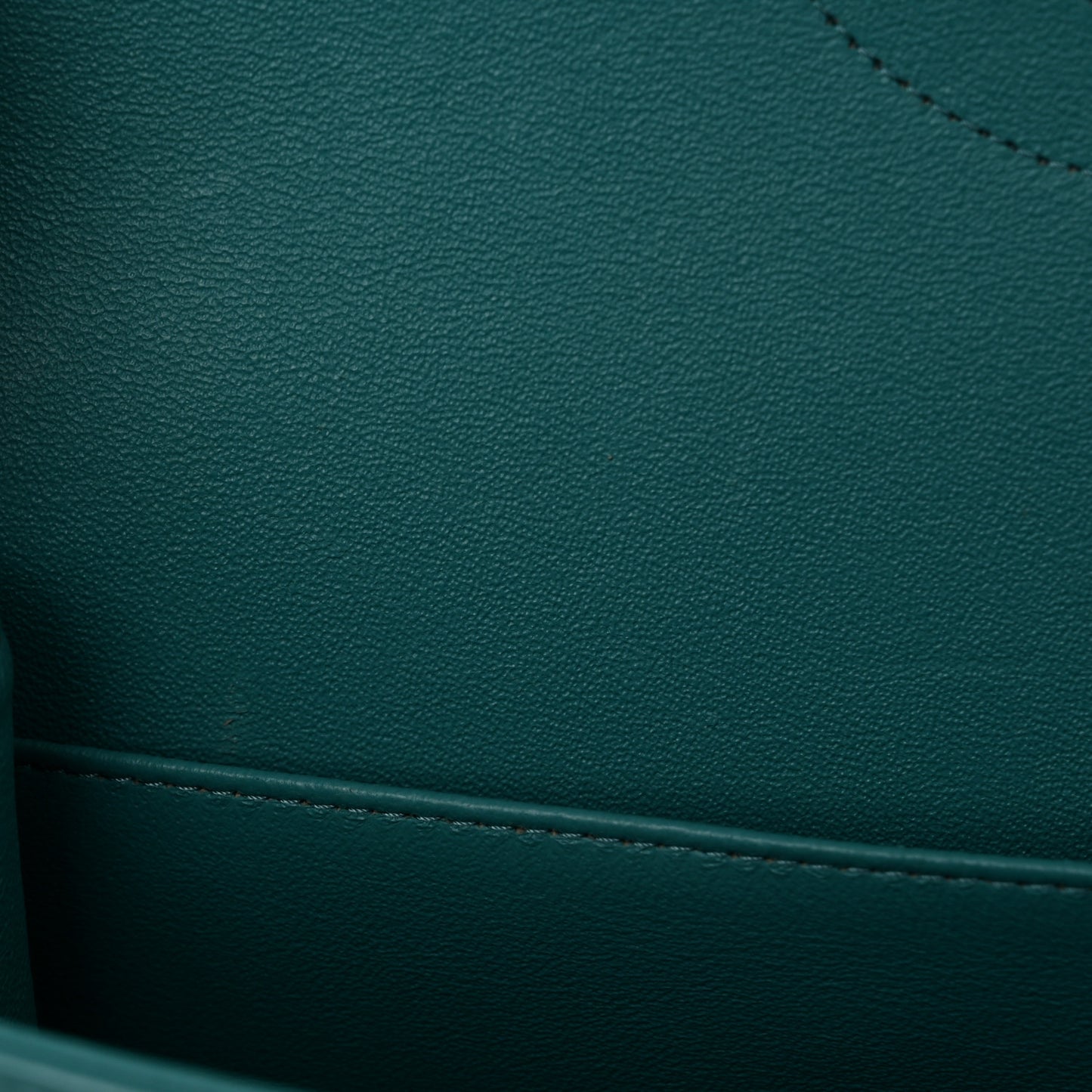 Lambskin Quilted Tri-Color Jumbo Double Flap Navy Blue Green