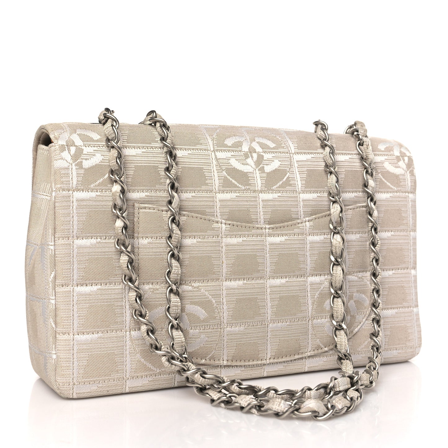 Nylon Medium Travel Flap Light Beige