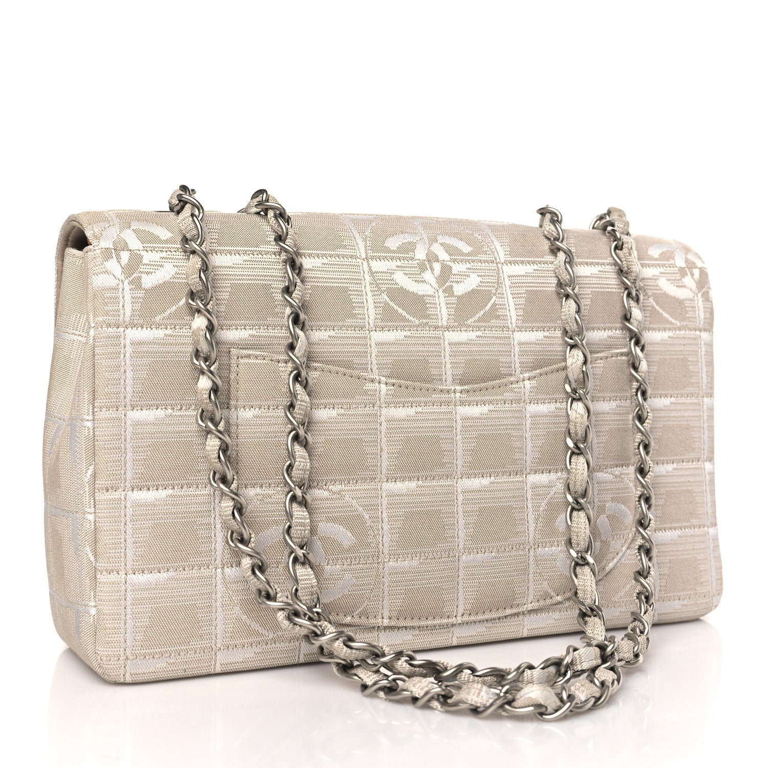 Chanel Nylon Medium Travel Flap Light Beige 4 of 10