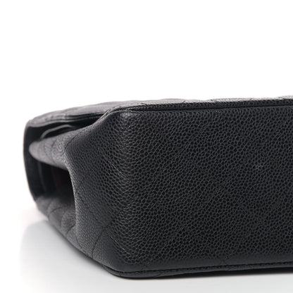 Chanel Caviar Quilted Jumbo Double Flap Black 11 of 12