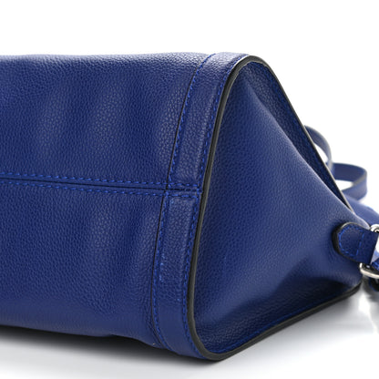 Alexander McQueen Pebbled Calfskin Small Skull Padlock Zip Around Tote Ultramarine 10 of 15