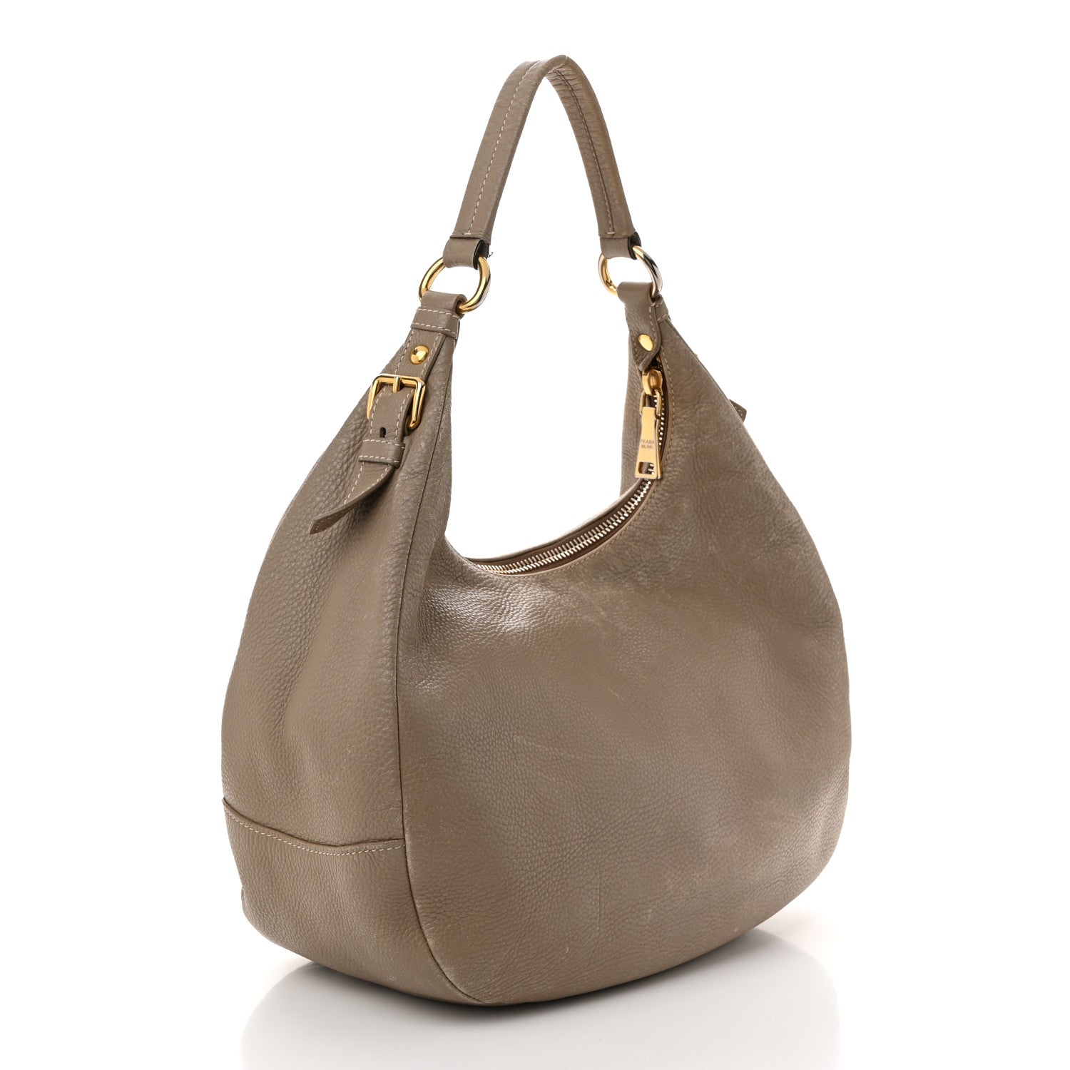 Prada Vitello Daino Hobo Argilla 3 of 14