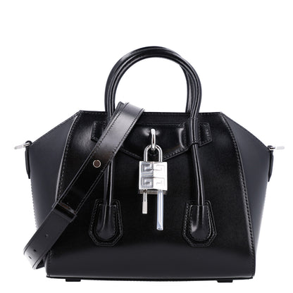 Givenchy Box Calfskin Mini Lock Antigona Shoulder Bag Black 1 of 10
