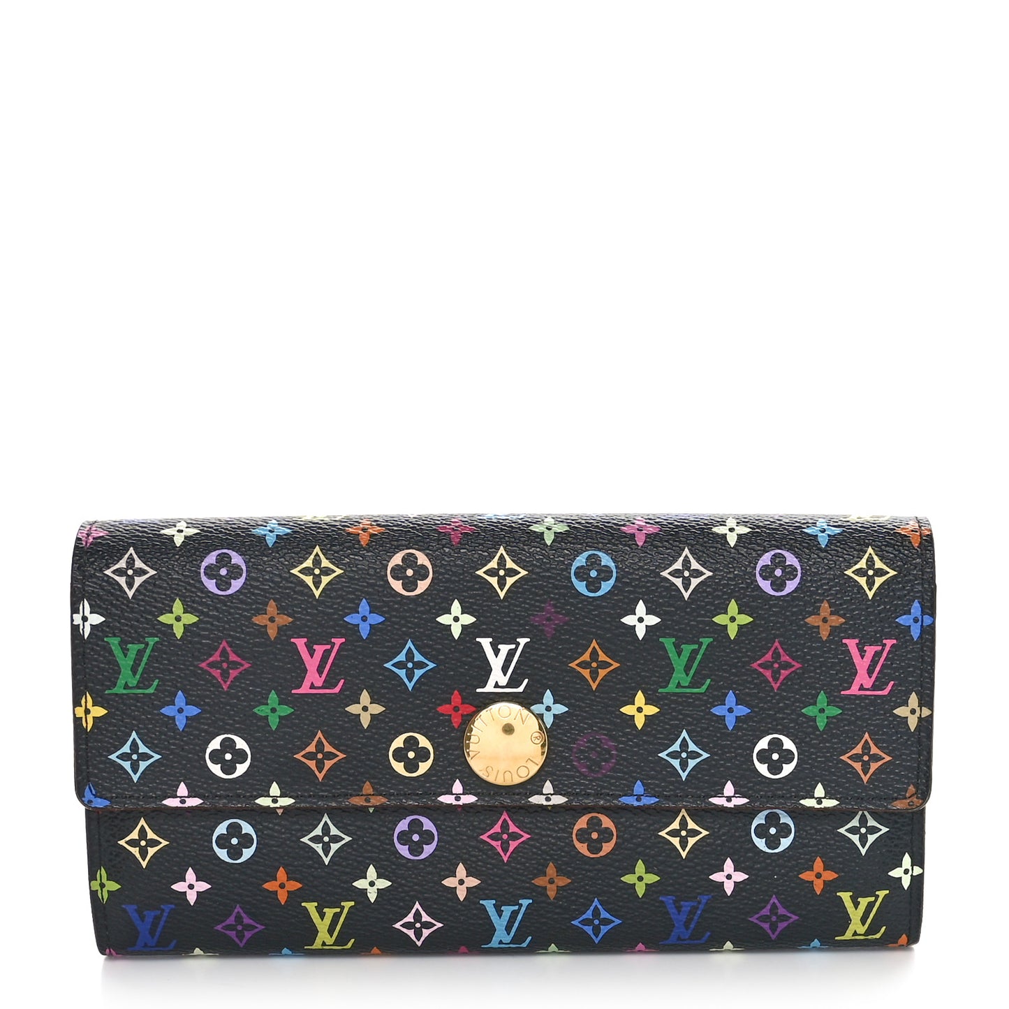 Monogram Multicolor Sarah Wallet Black Violet