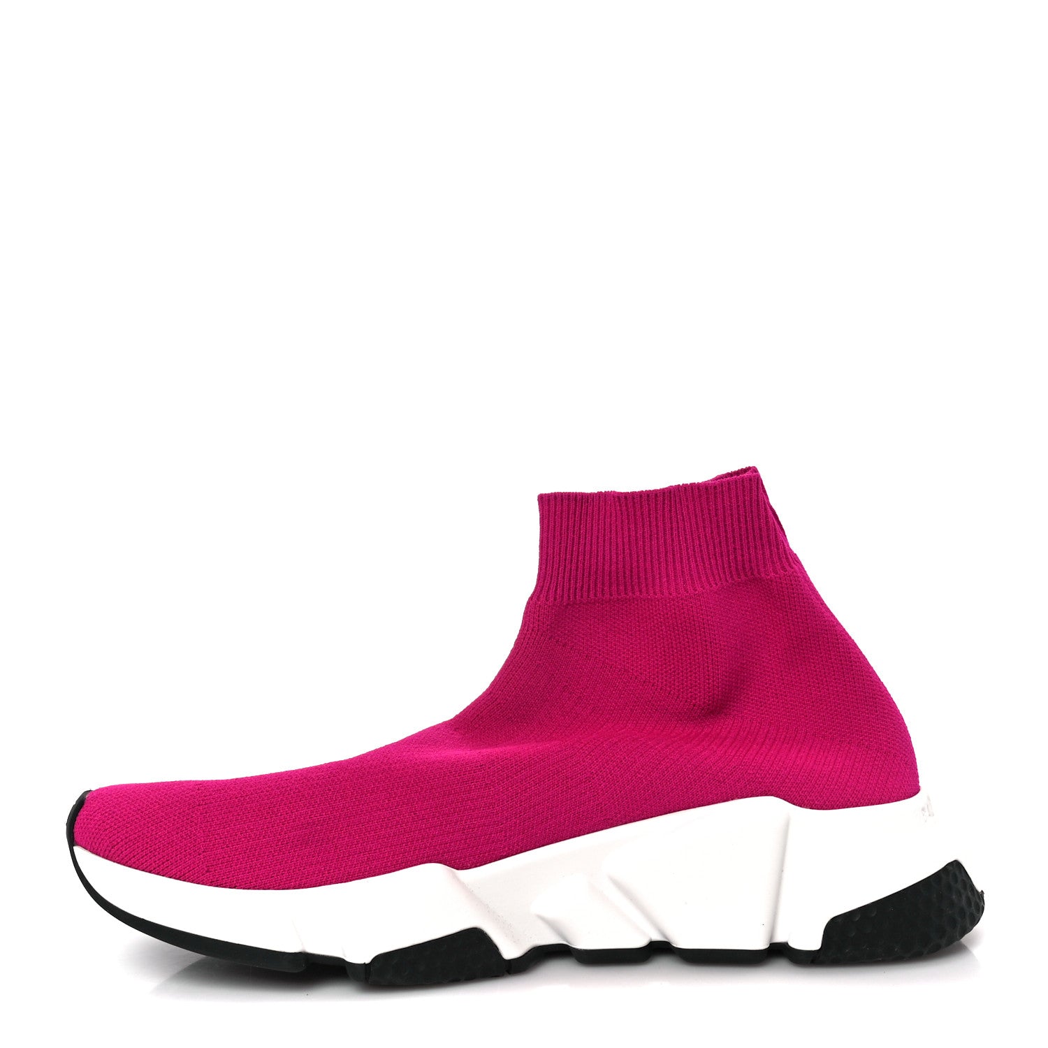 Balenciaga Neoprene Knit Womens Speed Sneakers 36 Fuchsia Pink