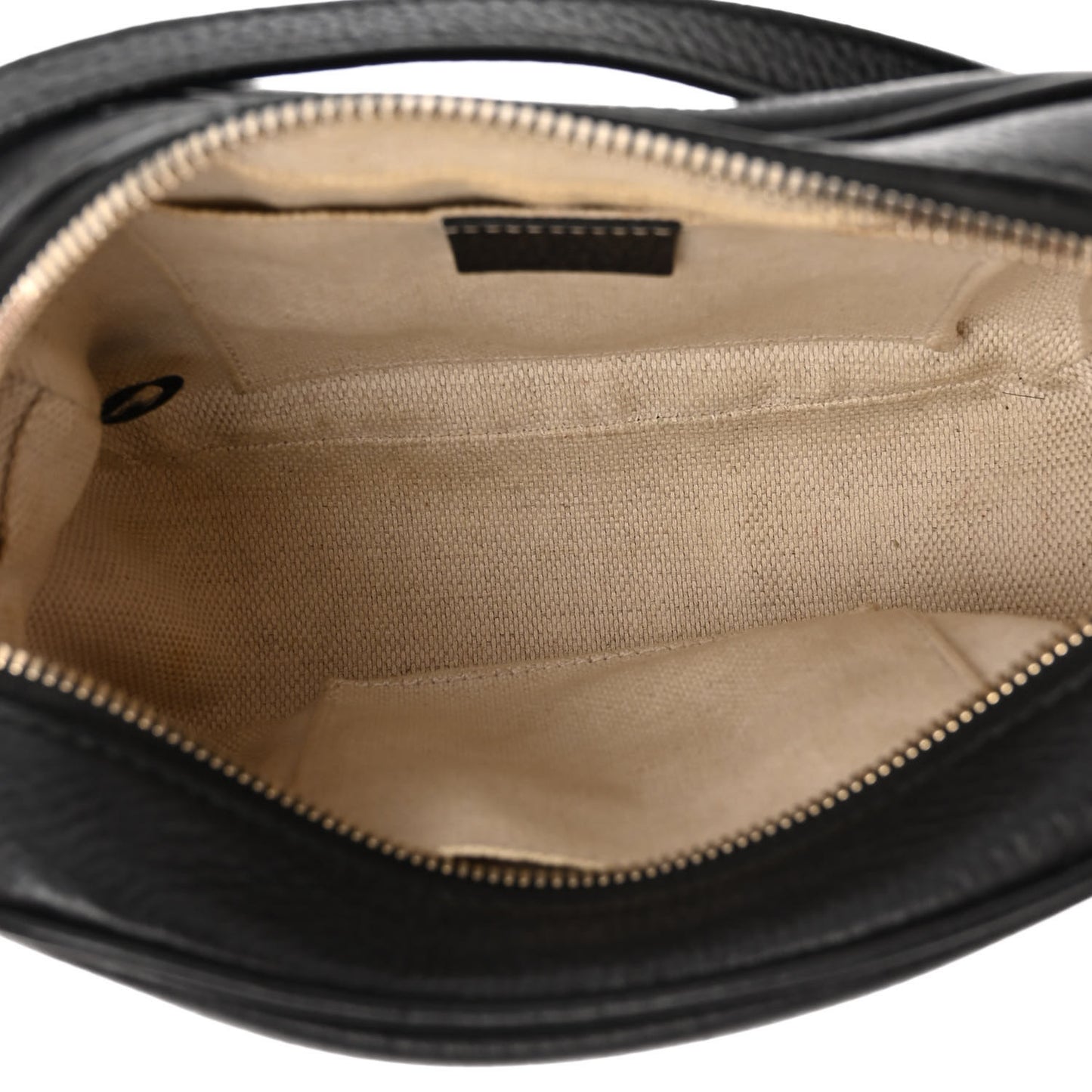 Pebbled Calfskin Small Soho Disco Bag Black