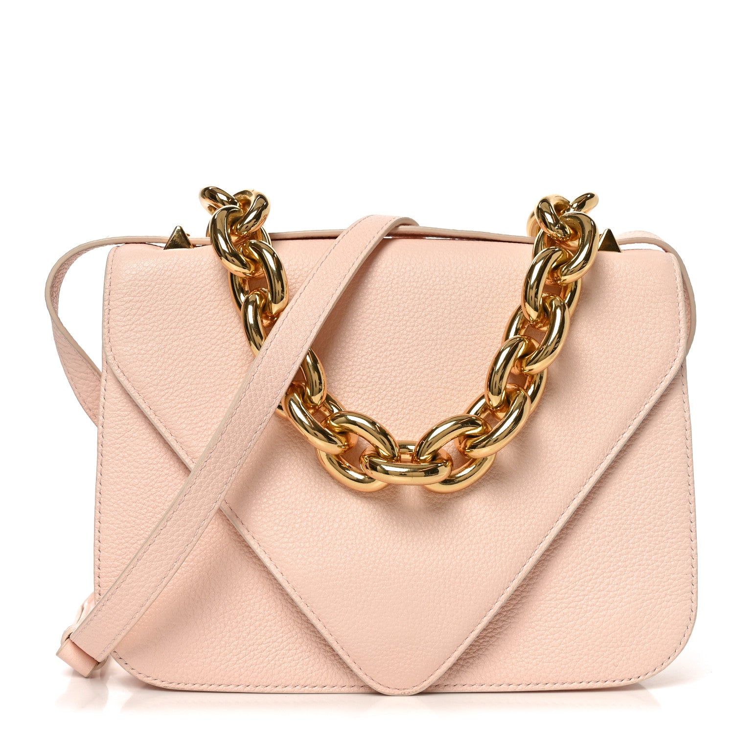 Bottega Veneta Calfskin Mount Envelope Bag Melon Washed 1 of 11