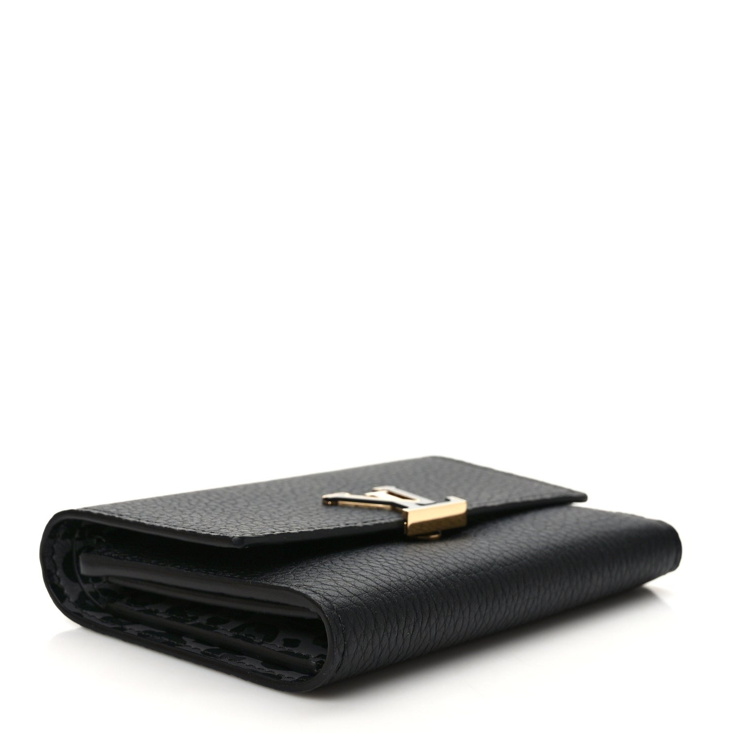 Taurillon Capucines Compact Wallet Black