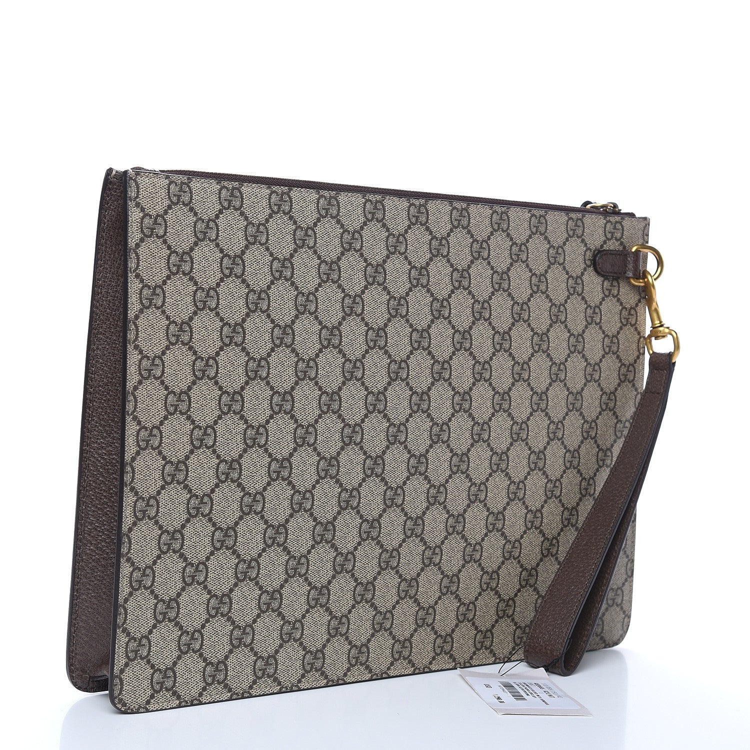 Gucci GG Supreme Monogram Web Animalier Bee Embroidered Medium Documents Holder Beige New Acero 3 of 9