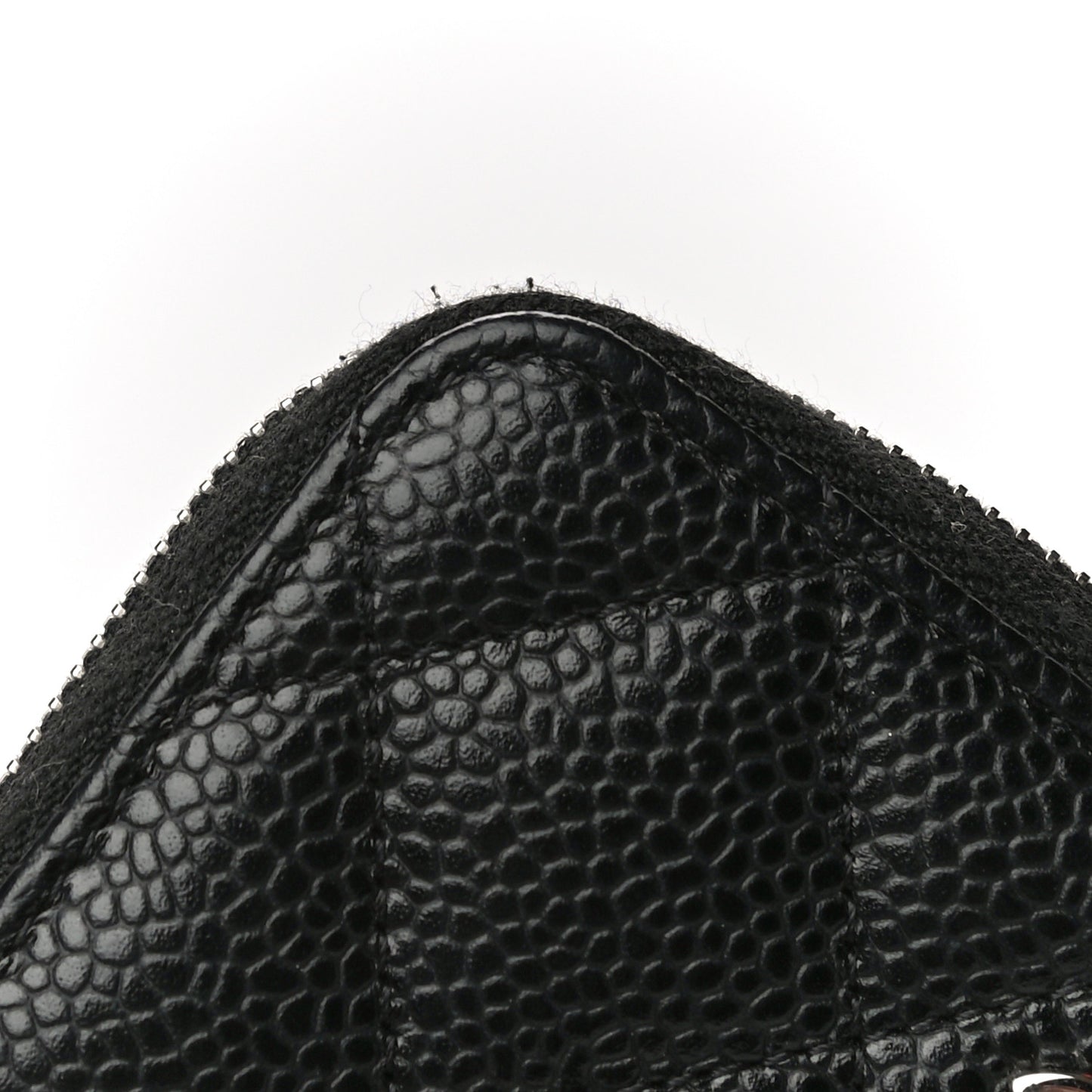 Caviar Quilted Zip Coin Purse Black