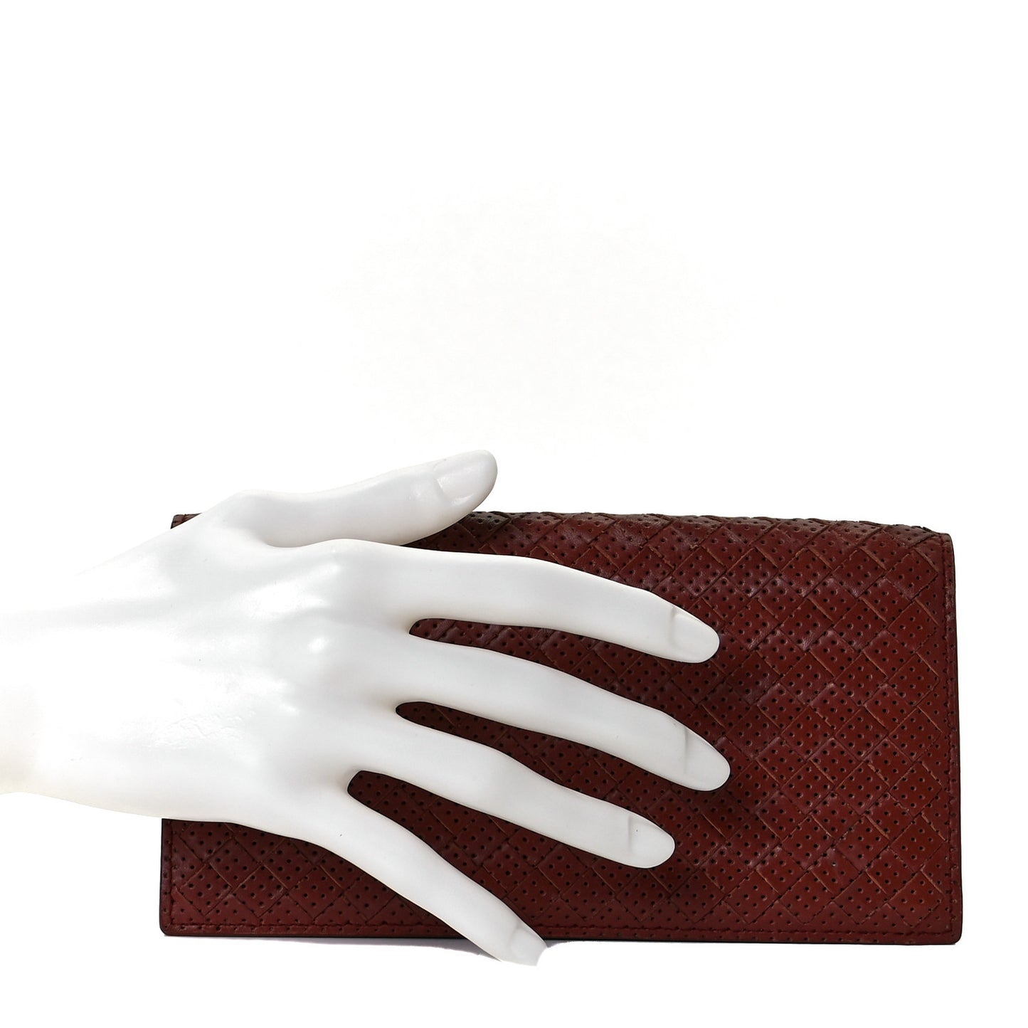 Nappa Intrecciato Perforated Continental Flap Wallet