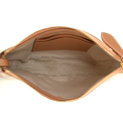 Burberry Canvas Smooth Calfskin Olympia Shoulder Bag Natural Tan 5 of 12