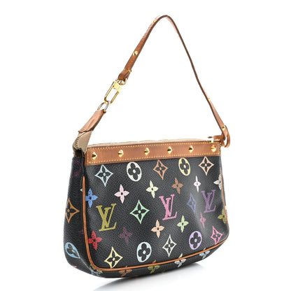 Louis Vuitton Monogram Multicolor Pochette Accessories Black 3 of 13