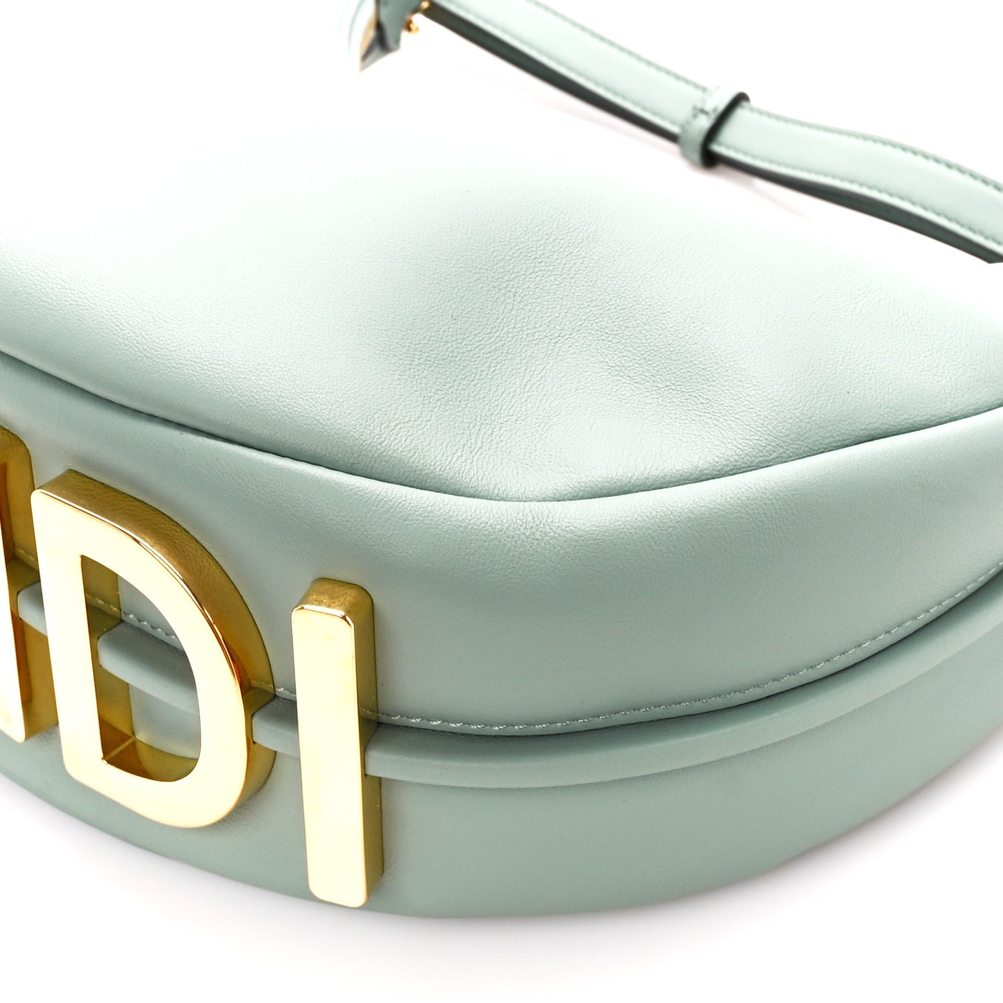 Vitello Grace Matte Small Fendigraphy Hobo Bag Menta