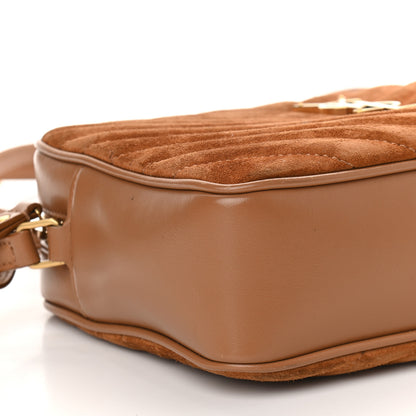 Saint Laurent Suede Matelasse Monogram Lou Camera Bag Cinnamon 6 of 7
