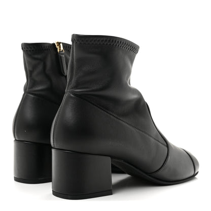 Chanel Stretch Lambskin Cap Toe CC Uniform Short Boots 38 Black 5 of 9