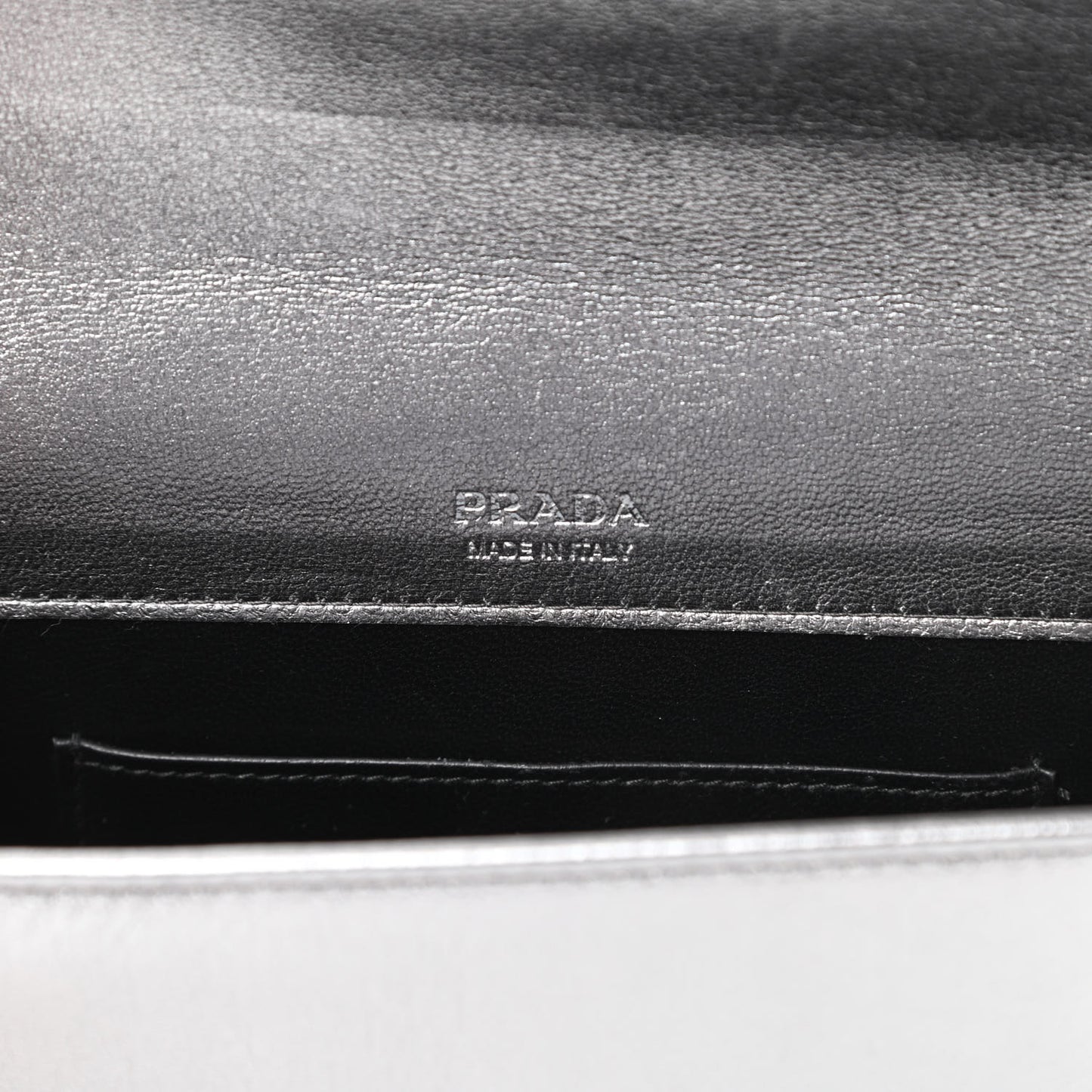 Metallic Nappa Impunture Small Diagramme Crossbody Bag Cromo